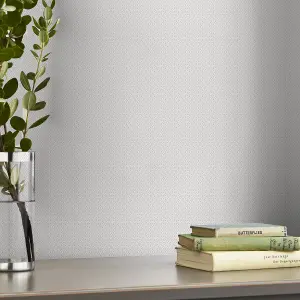 Laura Ashley Edern White Paintable Textured Wallpaper