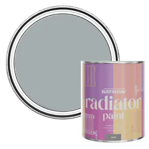 Rust-Oleum Mineral Grey Satin Radiator Paint 750ml