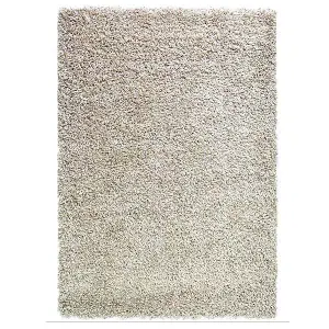 Beige Thick Shaggy Rug - California - 60x230cm (2'x7'8")