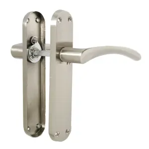 Monja Astrid Door Handles Arched Lever Satin Latch Hinges Pack