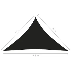 Berkfield Sunshade Sail Oxford Fabric Triangular 4x4x5.8 m Black