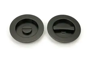 From The Anvil Aged Bronze 75mm Plain Round Pull - Privacy Set