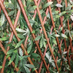 180cm x 60cm Artificial Fence Garden Trellis Privacy Screening Indoor Outdoor Wall Panel   Green Acer