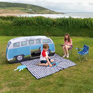 Volkswagen Blue Camper van Pop up 3-man Tent