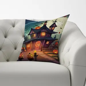 Spooky Halloween House Cushions 33cm x 48cm