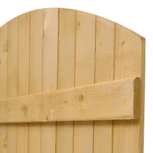 150cm H Semi Braced Arch Top Strong Wooden Garden Gate with Latch