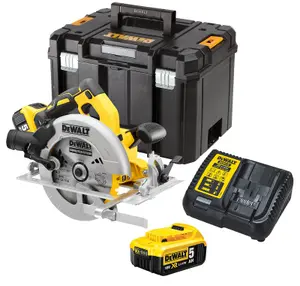 DeWalt DCS570P2 18v Brushless XR 184mm Circular Saw - 2 x 5.0ah Batteries + Case