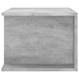 Berkfield TV Cabinet with LED Lights Concrete Grey 90x39x30 cm