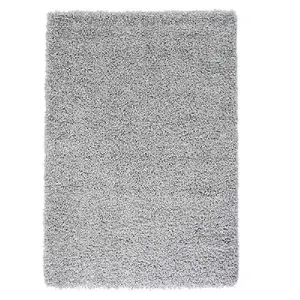 Silver Thick Shaggy Rug - California - 160x230cm (5'4"x7'8")