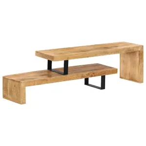 Berkfield TV Stand Solid Mango Wood