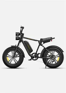 Engwe M20 1000W Moped Style Fat E Bike With 150km Range, Black / 13AH Battery / No Upgrade Battery