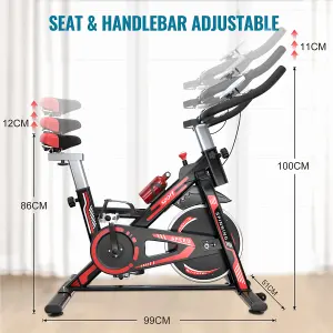 Adjustable Seat Spin Bike for Home and Gym