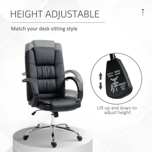 Vinsetto Executive Office Chair High Back Computer Desk Chair w/ Armrests Black