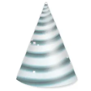 Amscan Unicorn Card Cone Hats (Pack of 8) Grey (One Size)