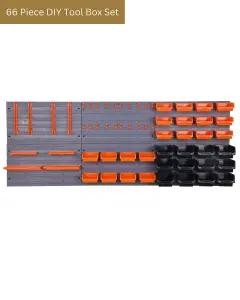 66 Piece Tool Storage Set with Wall Plates