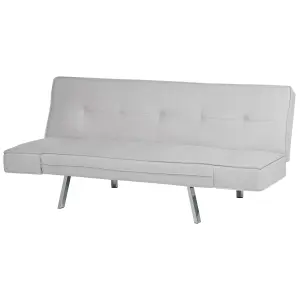 Beliani Scandinavian Sofa Bed BRISTOL Light Grey