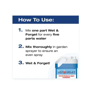 Wet and Forget Patio Cleaner Outdoor Mould Lichen and Algae Remover Multi Surface 2L