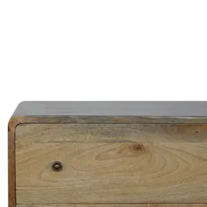 Nordic Style 3 Drawers Curved Oak-ish Chest