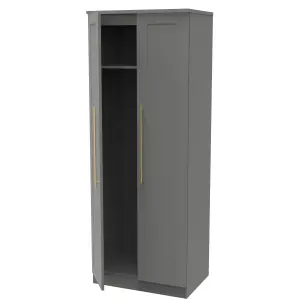 Helmsley 2 Door Wardrobe in Dusk Grey (Ready Assembled)