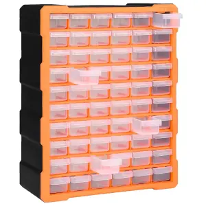 Berkfield Multi-drawer Organiser with 60 Drawers 38x16x47.5 cm