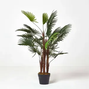 Homescapes Green 'Lady Palm' Tree Artificial Rhapis Plant with Pot, 90 cm