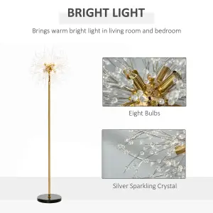 HOMCOM Modern Floor Lamp with Dandelion-like Lampshade for Bedroom