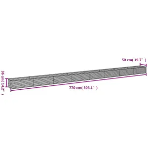 Berkfield Garden Raised Bed 770x50x36 cm Corten Steel