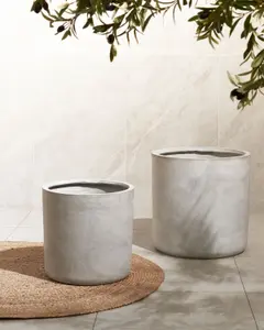 Plant Pot 42 x 42 x 42 cm Grey MESSENE