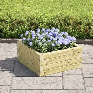 OutdoorGardens Stackable Wooden Square Planter - 600mm