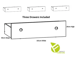 White Double Bed Frame Storage Drawers Euro Headboard Solid Slats Shelves Nepo