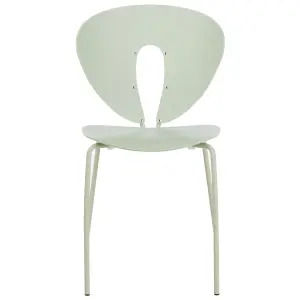 Set of 2 Dining Chairs TRACY Light Green