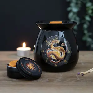 Ceramic Wax Melt Burner Set - Litha Dragon