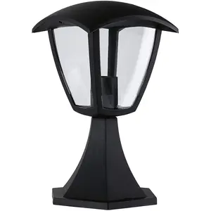 CGC VIOLET Black Outdoor Garden Small Lantern Pathway Post Light