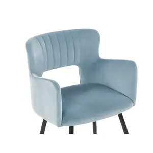 Kirssy Upholstered Dining Chair Light Blue