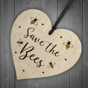 Garden Sign Hanging Door Plaque SAVE THE BEES Summerhouse Shed Sign Home Gift