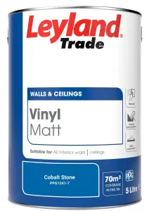 Leyland Trade Vinyl Matt Walls & Ceilings Emulsion Paint Cobalt Stone (PPG1241-7) 5L