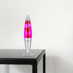 Innoteck 16" Soothing Motion Lava Lamp - Pink Lava, Pink Liquid.