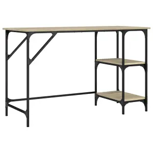 Berkfield Desk Sonoma Oak 120x50x75 cm Metal and Engineered Wood