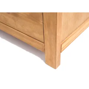 Lugo 3 Drawer Bedside Table Wood Knob