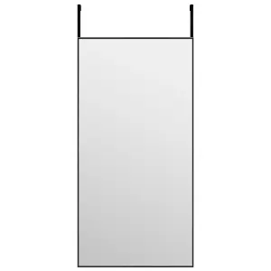 Berkfield Door Mirror Black 40x80 cm Glass and Aluminium