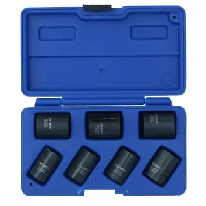 7pc 1/2in drive twist socket set / wheel lock nut remover / removal