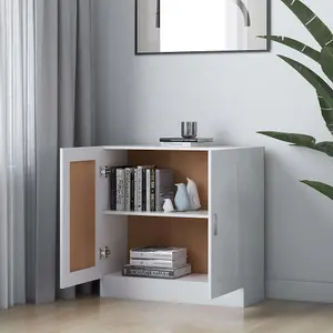 Berkfield Book Cabinet White 82.5x30.5x80 cm Engineered Wood