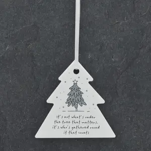 The Seasonal Aisle Gathered Christmas Tree Shaped Ceramic Ornament