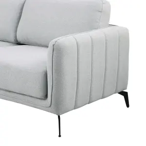 Oslo Modern Scandi Style Fabric Living Room 2 Seater Sofa (Light Grey)