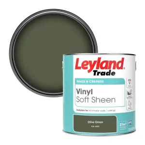 Leyland Trade Vinyl Soft Sheen Walls & Ceilings Emulsion Paint Olive Green (RAL 6003) - 2.5L