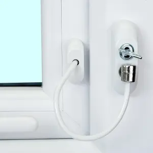 Cable Window Restrictor Child / Adult Safety Wire Restrictor Timber or UPVC Safety Security Lock Key Locking - MK2