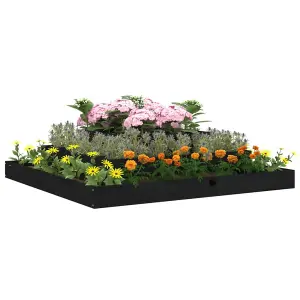 Berkfield Planter Black 110x110x27 cm Solid Wood Pine