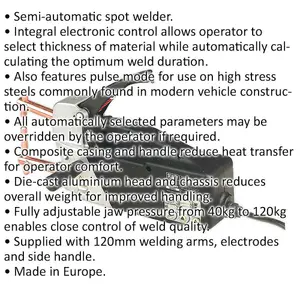 Premium Portable Semi-Automatic Spot Welder with Digital Timer - 6300A Model