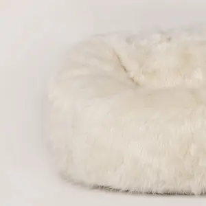 Icon Kids Faux Fur Fluffy Bean Bag Chair Natural