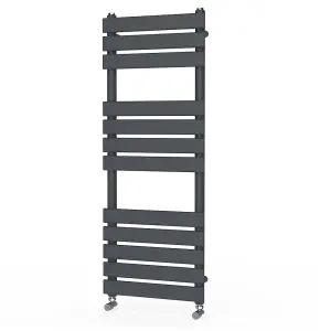 Rinse Flat Panel Anthracite Towel Radiator Bathroom Heated Towel Rail 1200x450mm